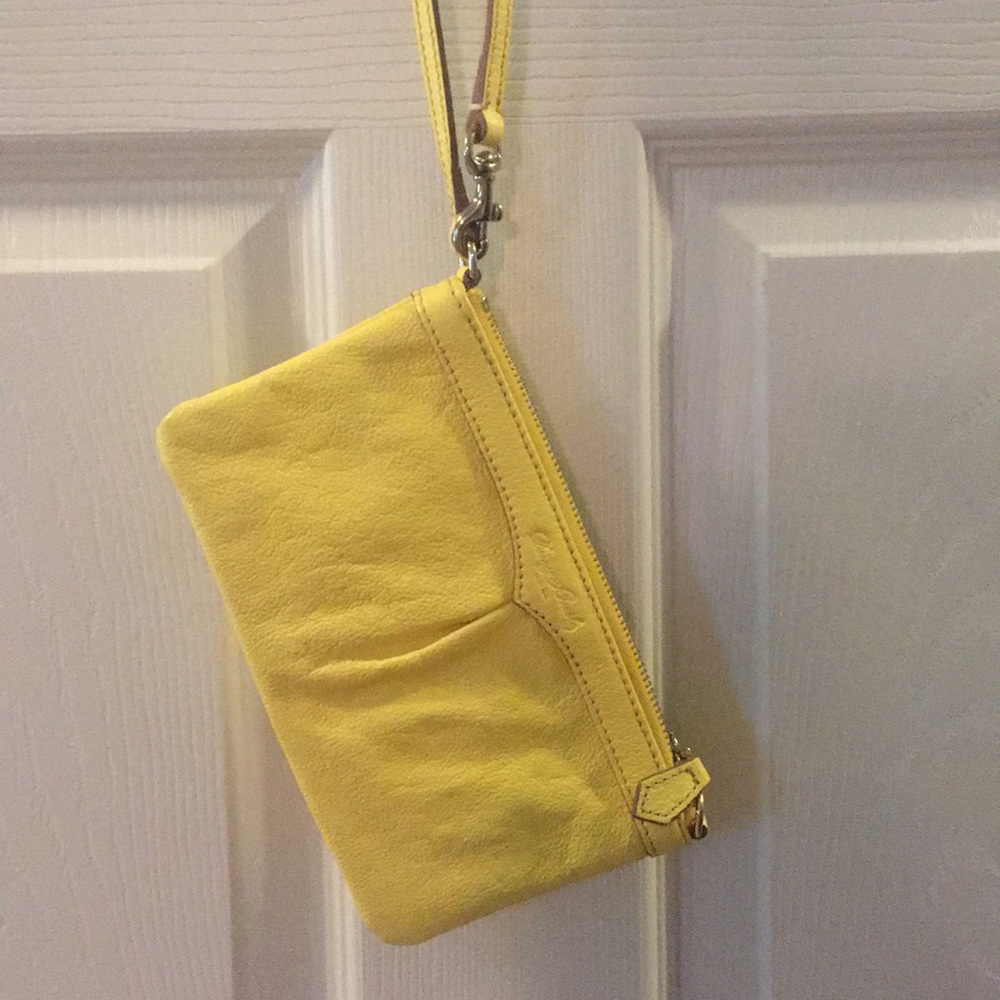 Dooney and Bourke yellow wristlet